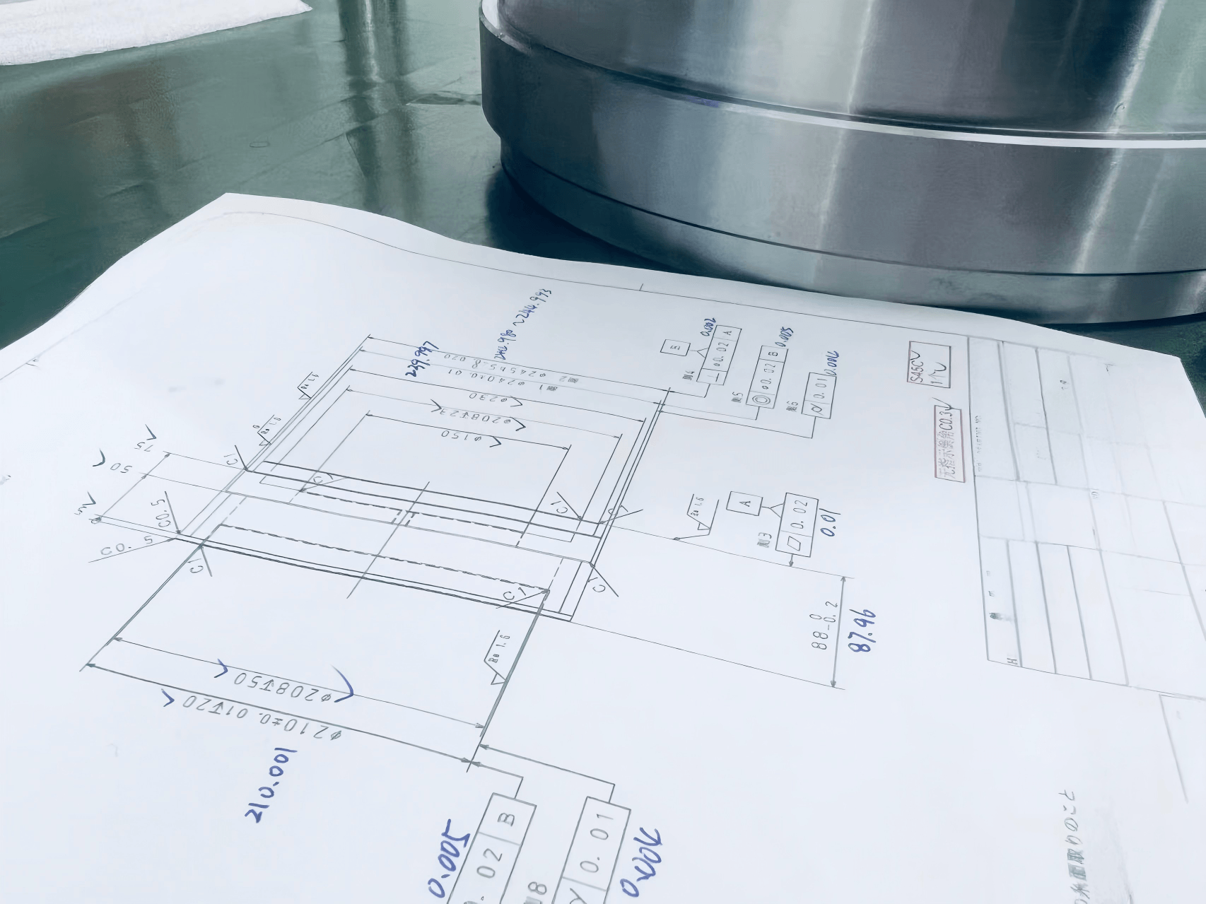 Dimensional quality check for high precision turning components